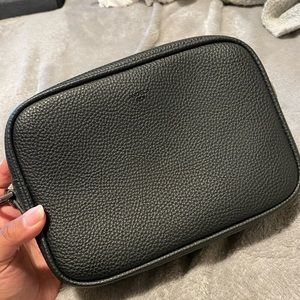 Angela Roi Black Pebbled Leather Crossbody Pouch